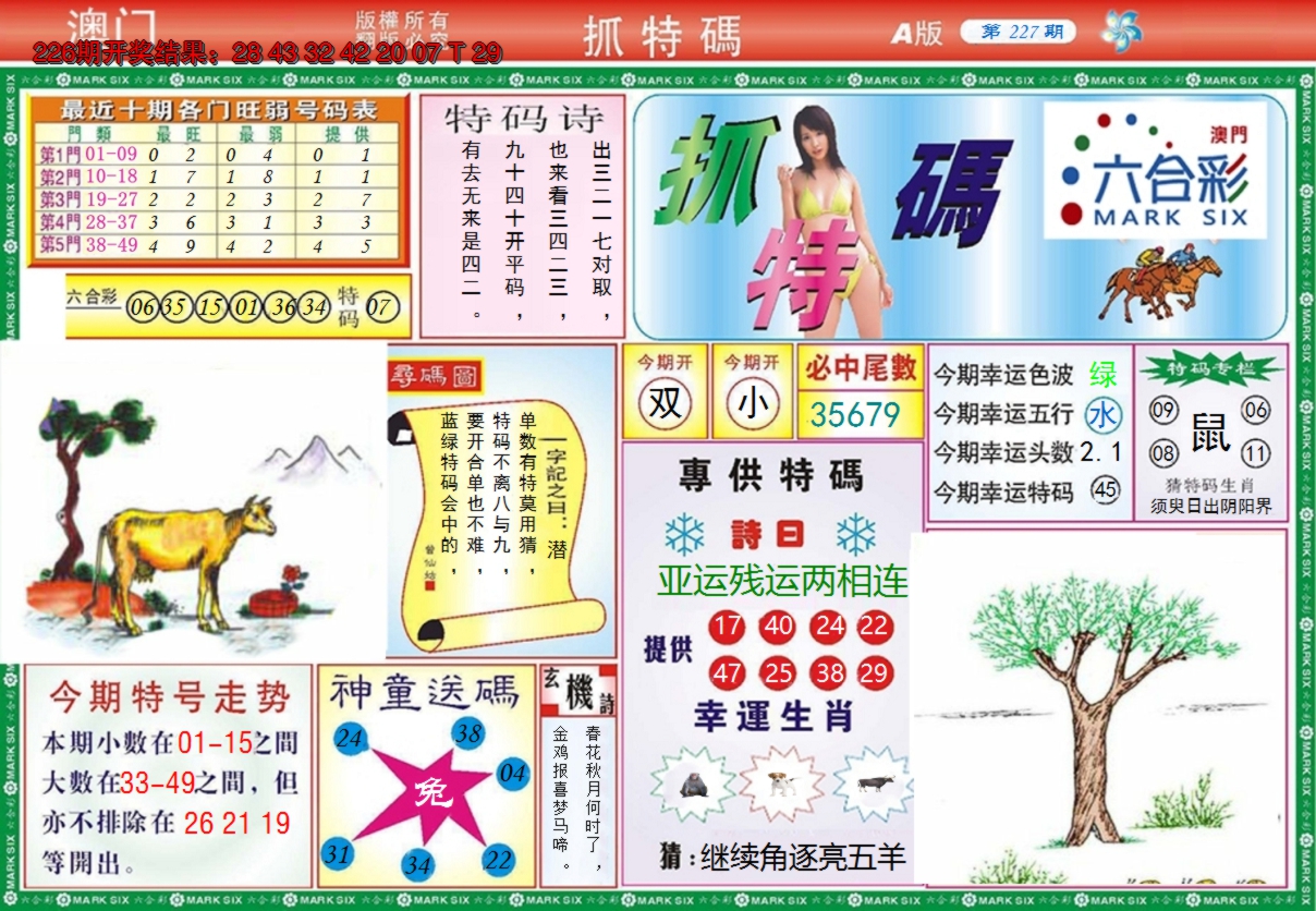 2024227期澳门抓特码A