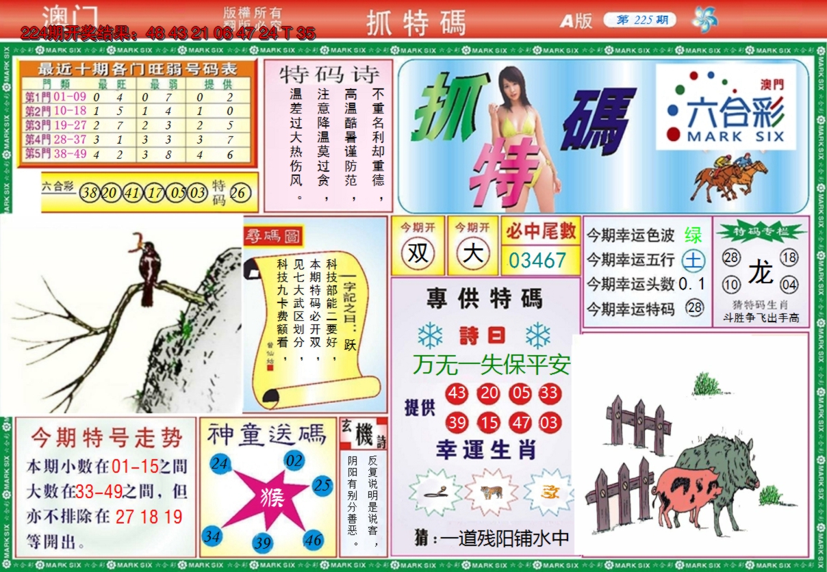 2024225期澳门抓特码A