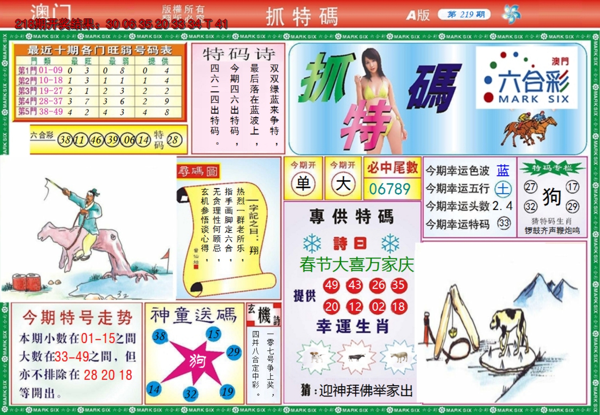2024219期澳门抓特码A