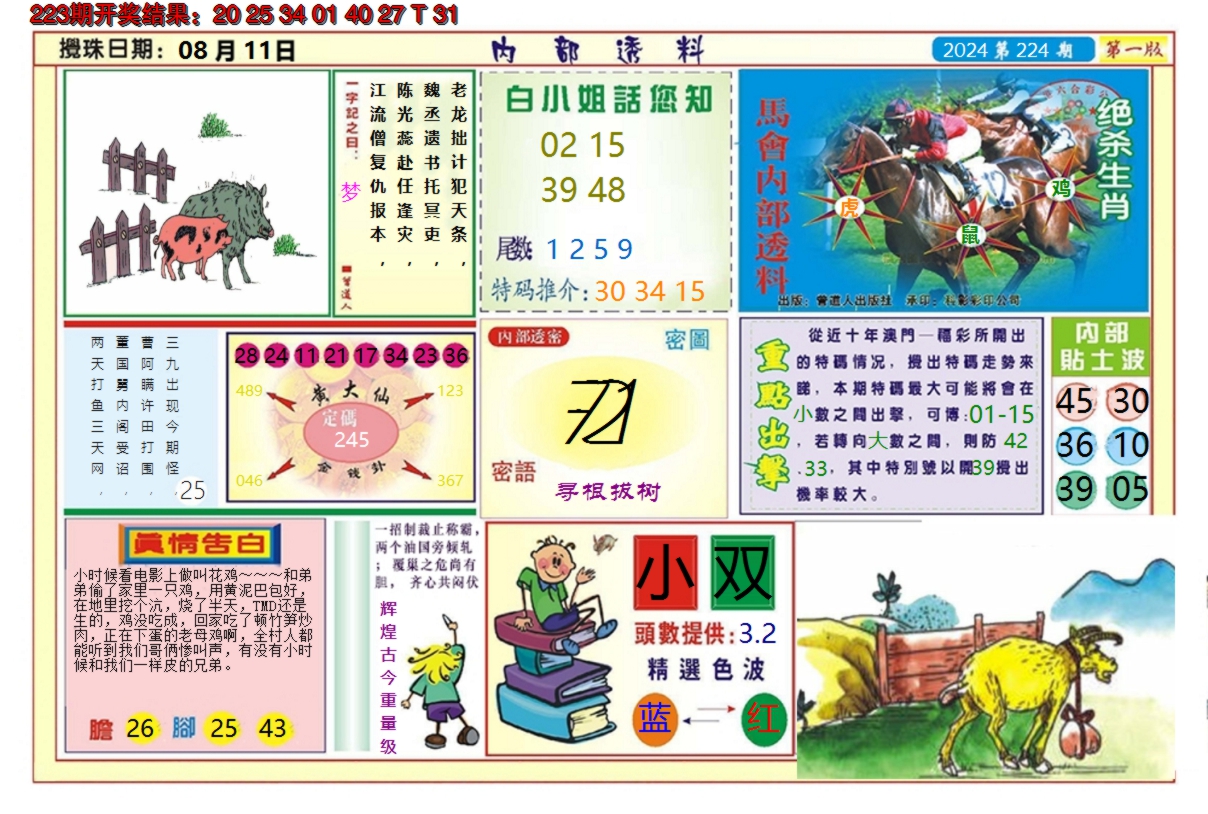 2024224期澳门内部透料A