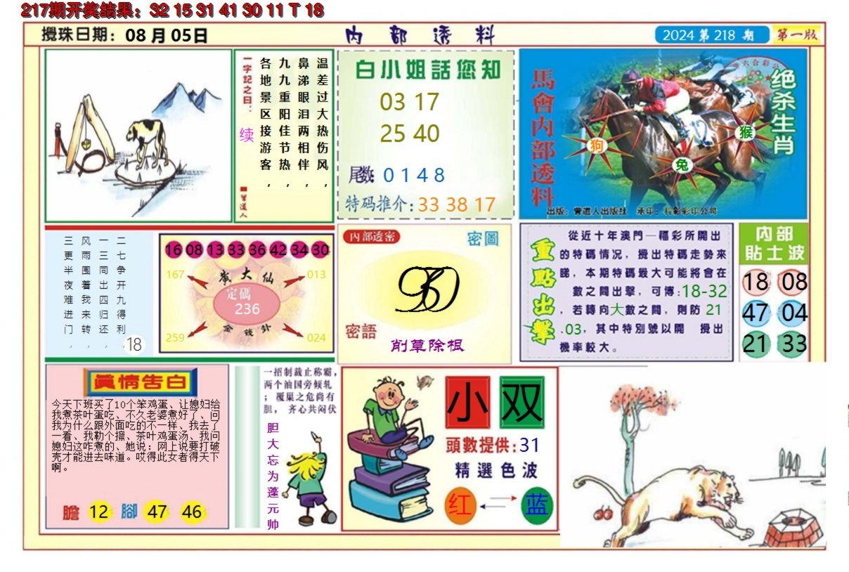 2024218期澳门内部透料A