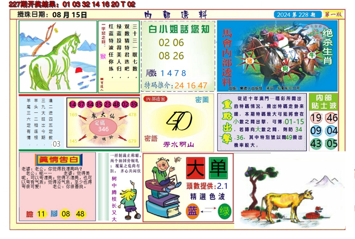 2024228期澳门内部透料A
