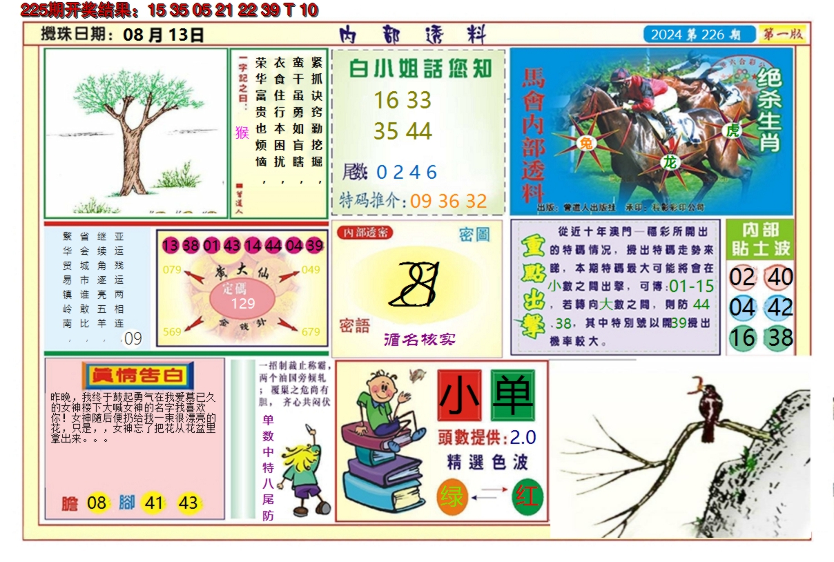 2024226期澳门内部透料A