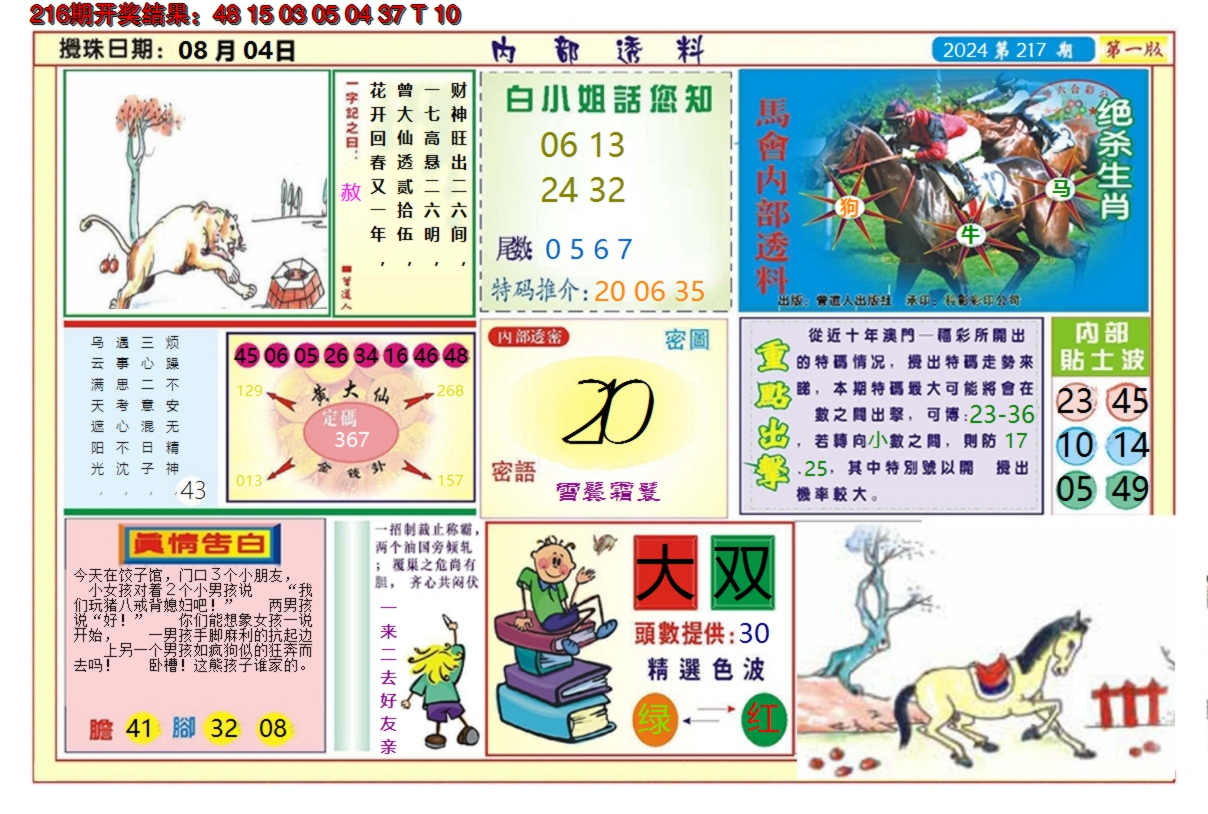 2024217期澳门内部透料A