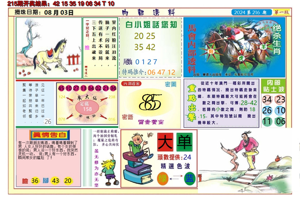 2024216期澳门内部透料A