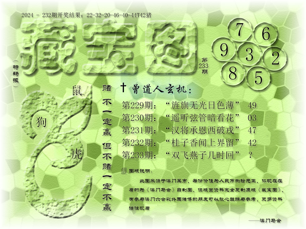 2024233期《藏宝图》