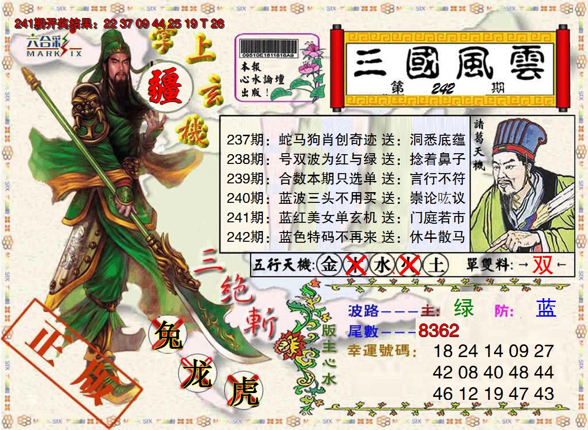 2024242期三国风云特码报