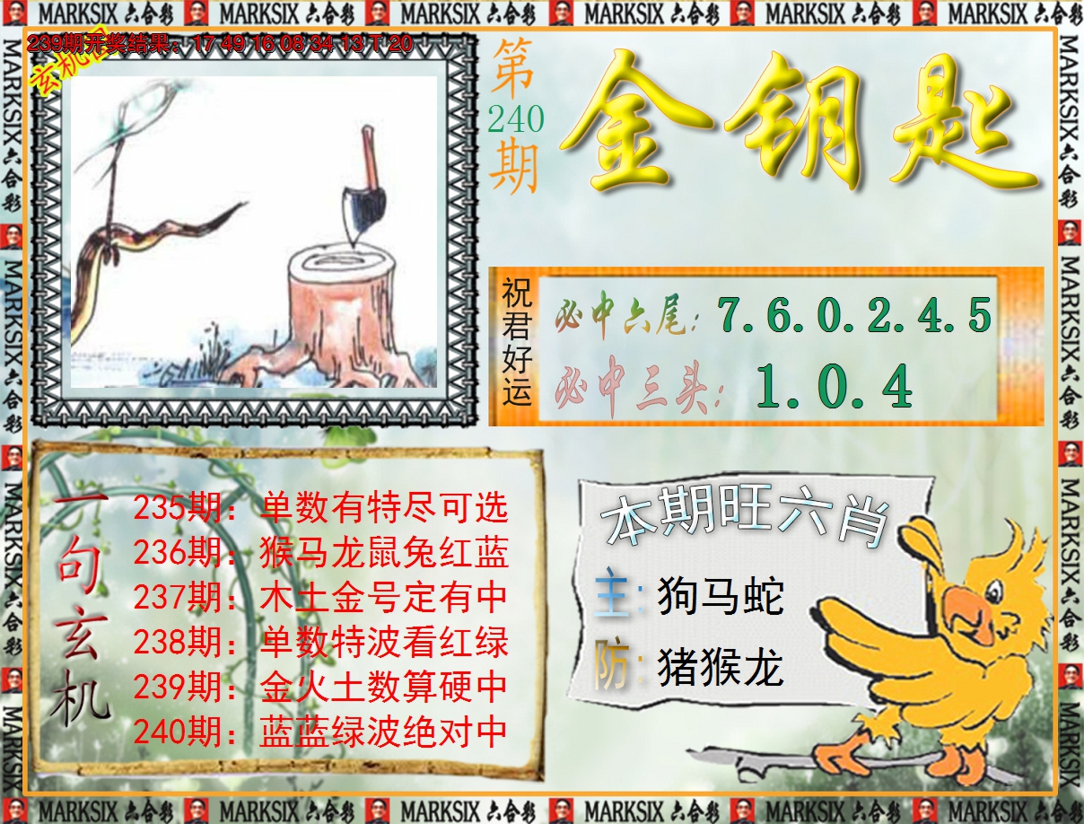 2024240期《澳门金钥匙》