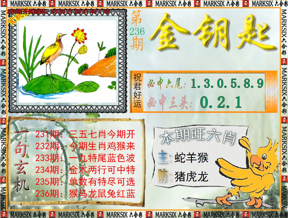 2024236期《澳门金钥匙》