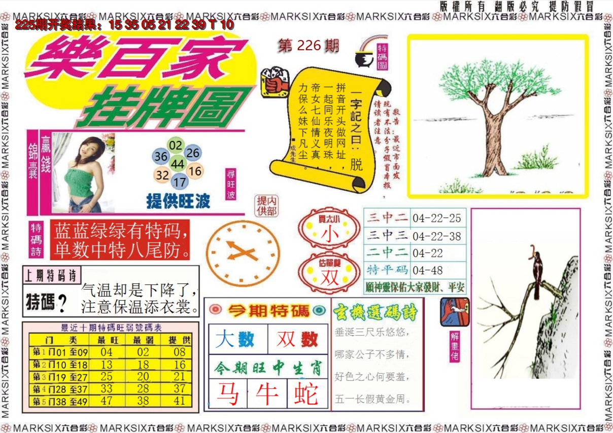 2024226期乐百家挂牌图