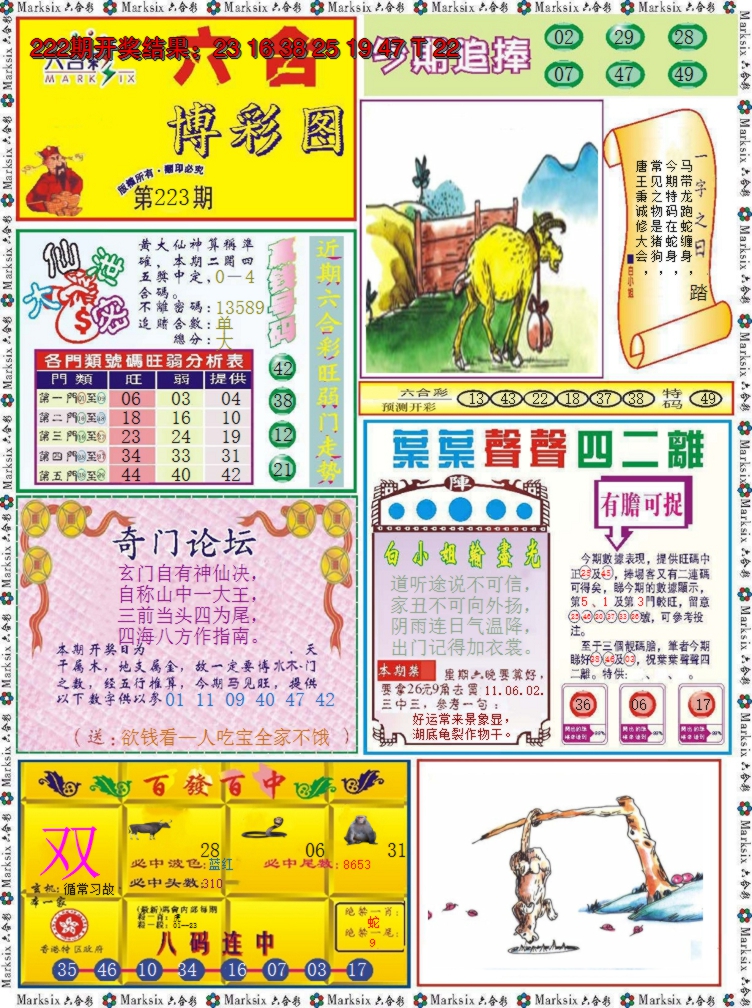 2024223期六合博彩图