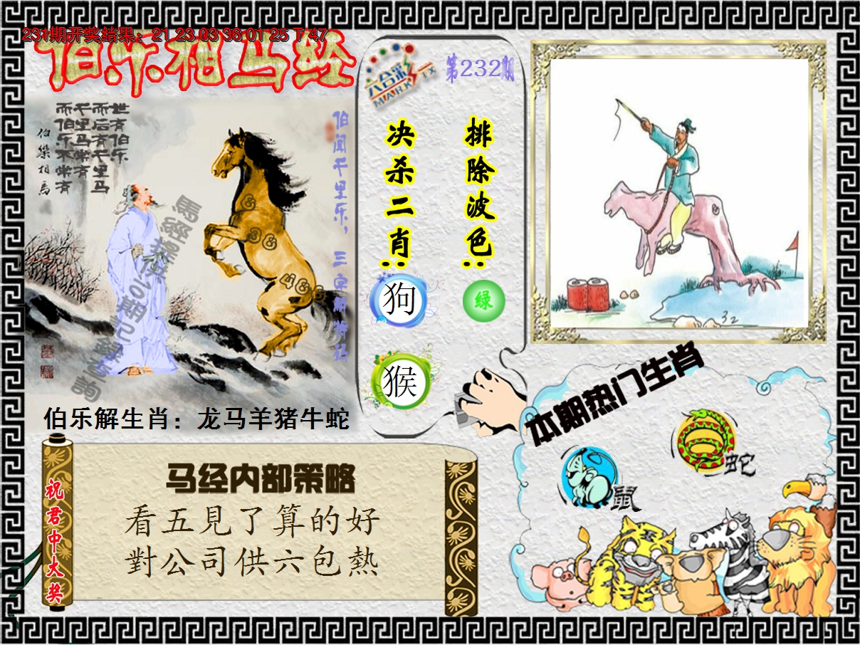 2024232期伯乐相马经