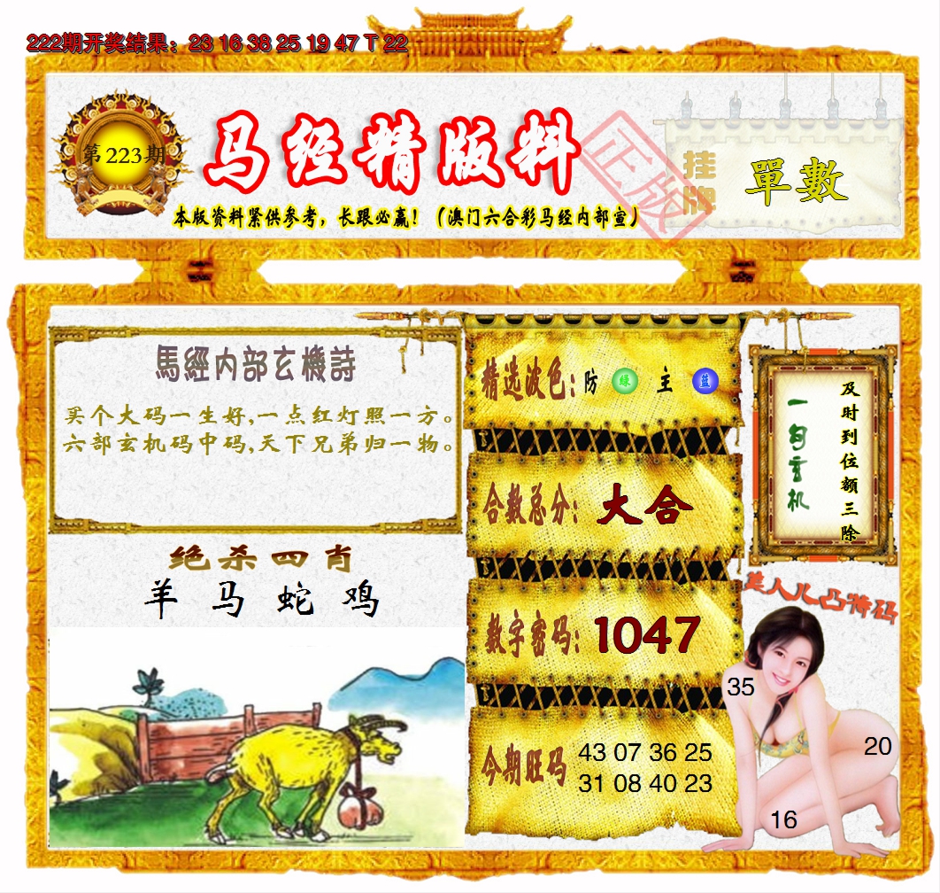 2024223期马经精版料