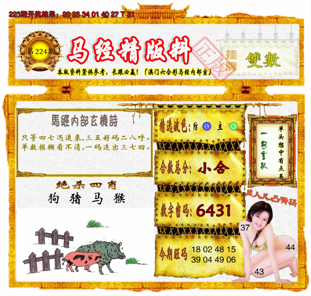 2024224期马经精版料