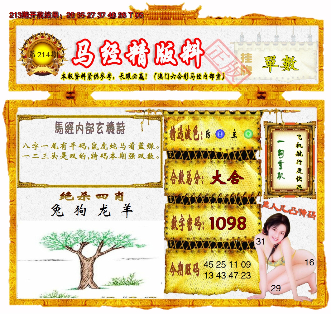 2024214期马经精版料