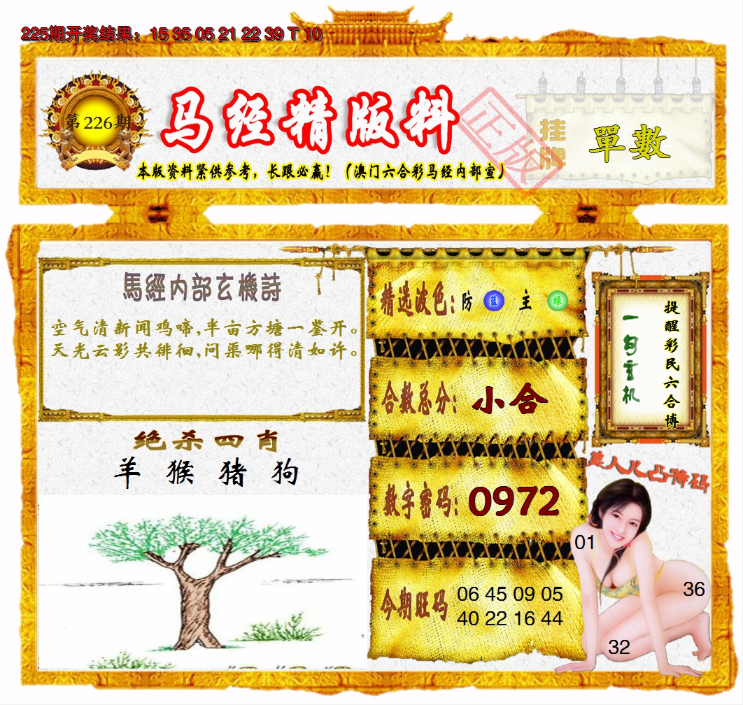 2024226期马经精版料