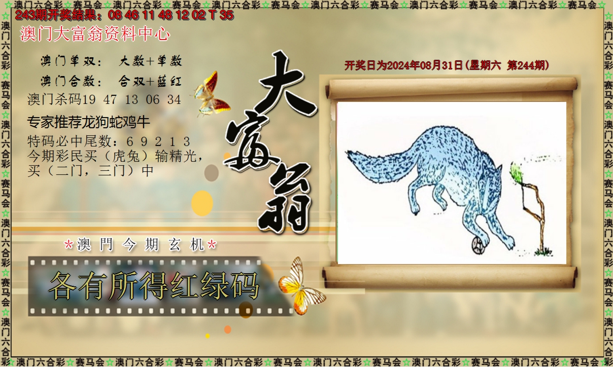 2024244期新大富翁