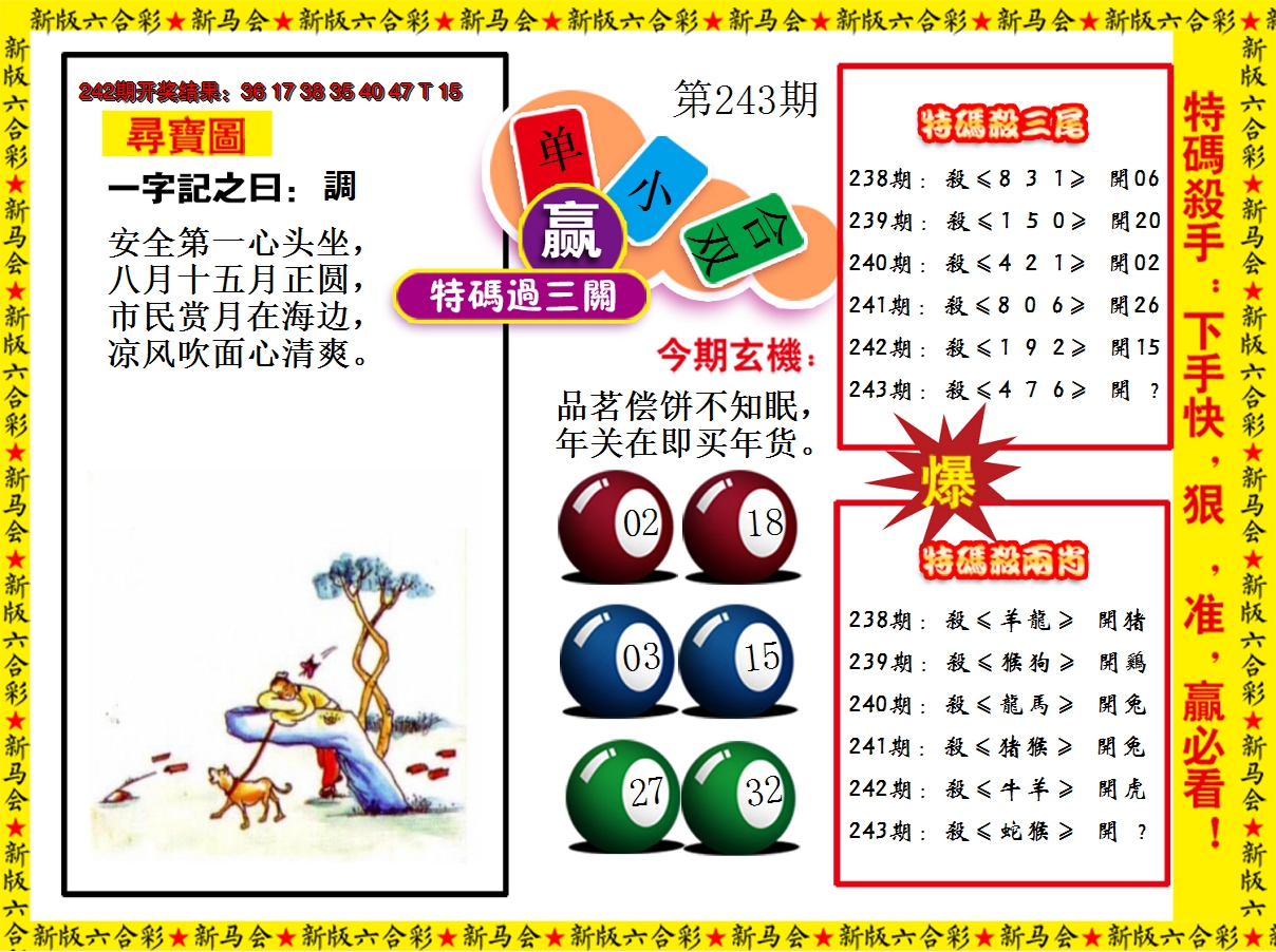 2024243期特码过三关