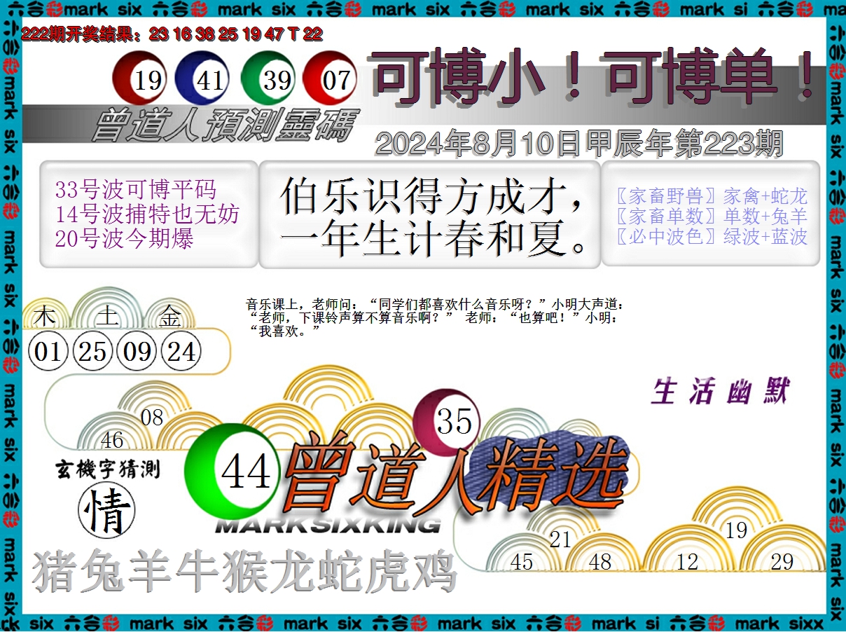 2024223期曾道人精选