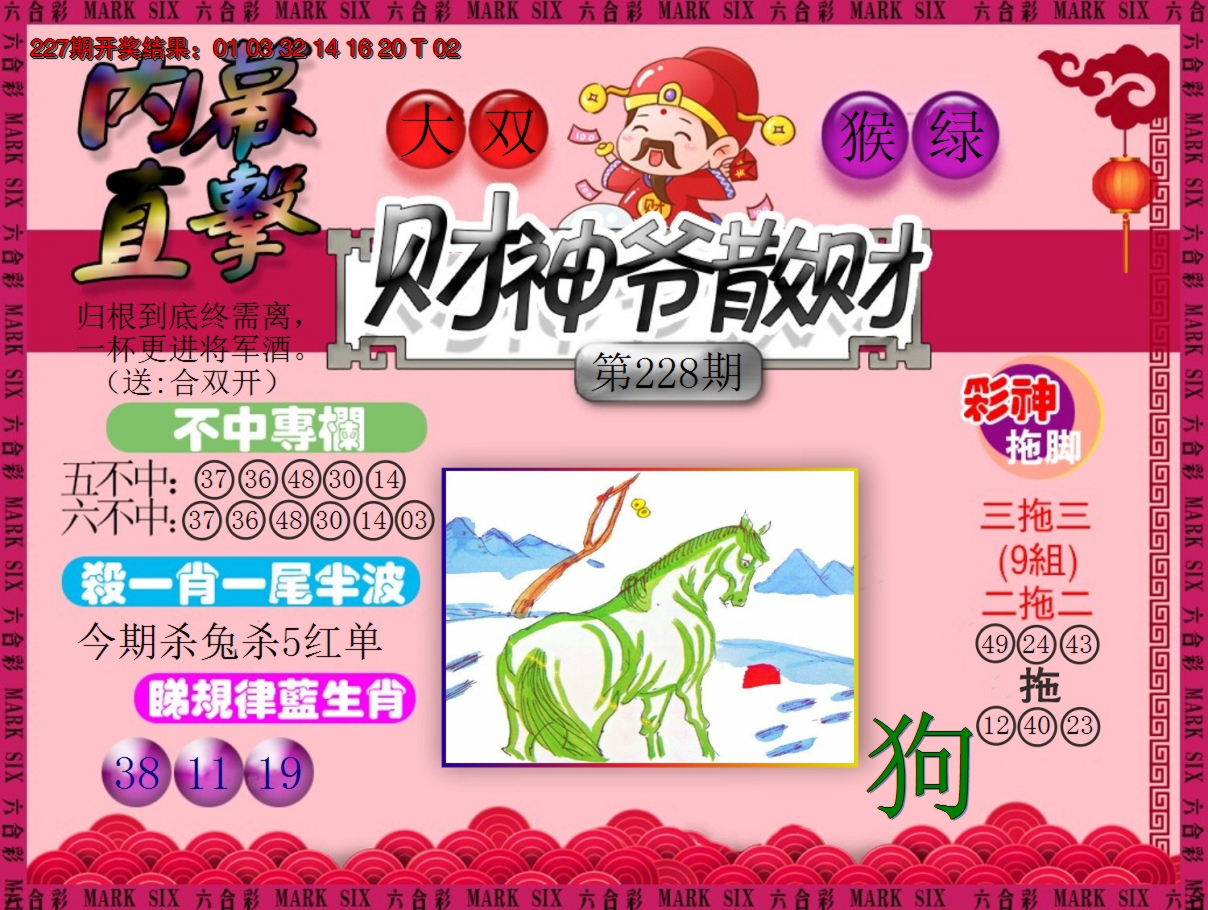 2024228期财神爷散财