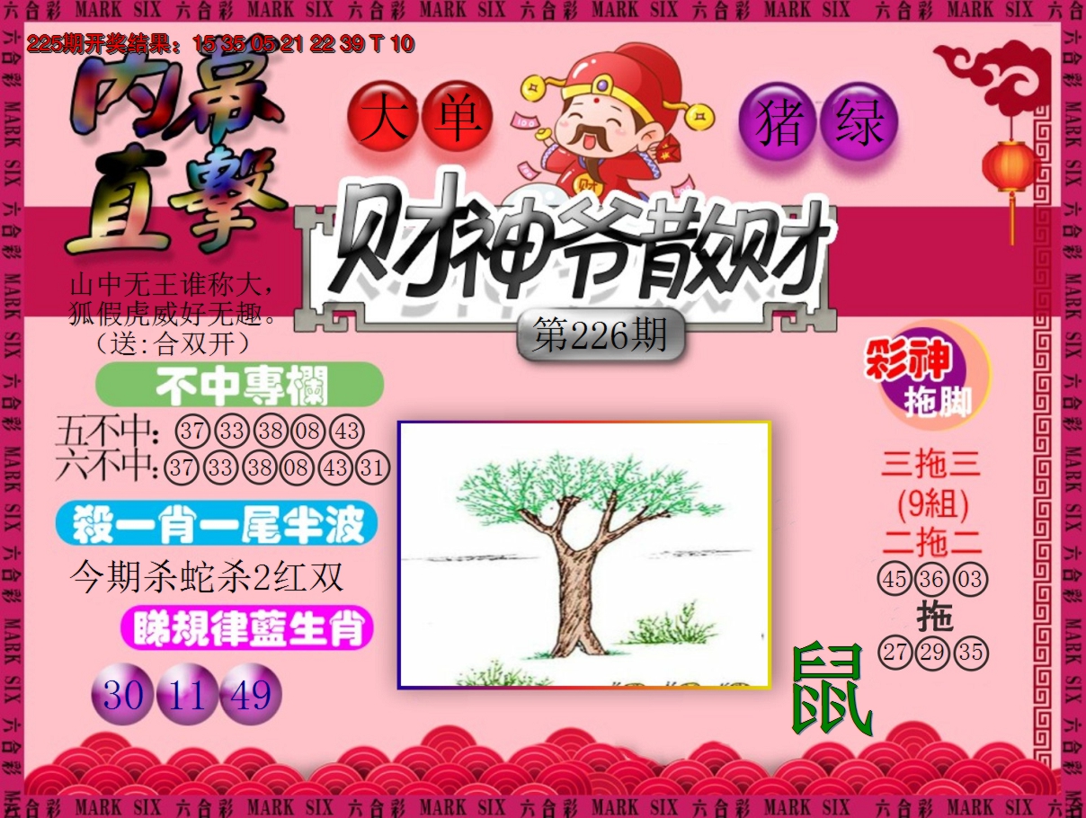 2024226期财神爷散财