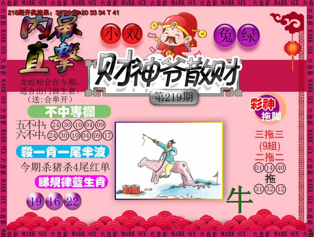 2024219期财神爷散财