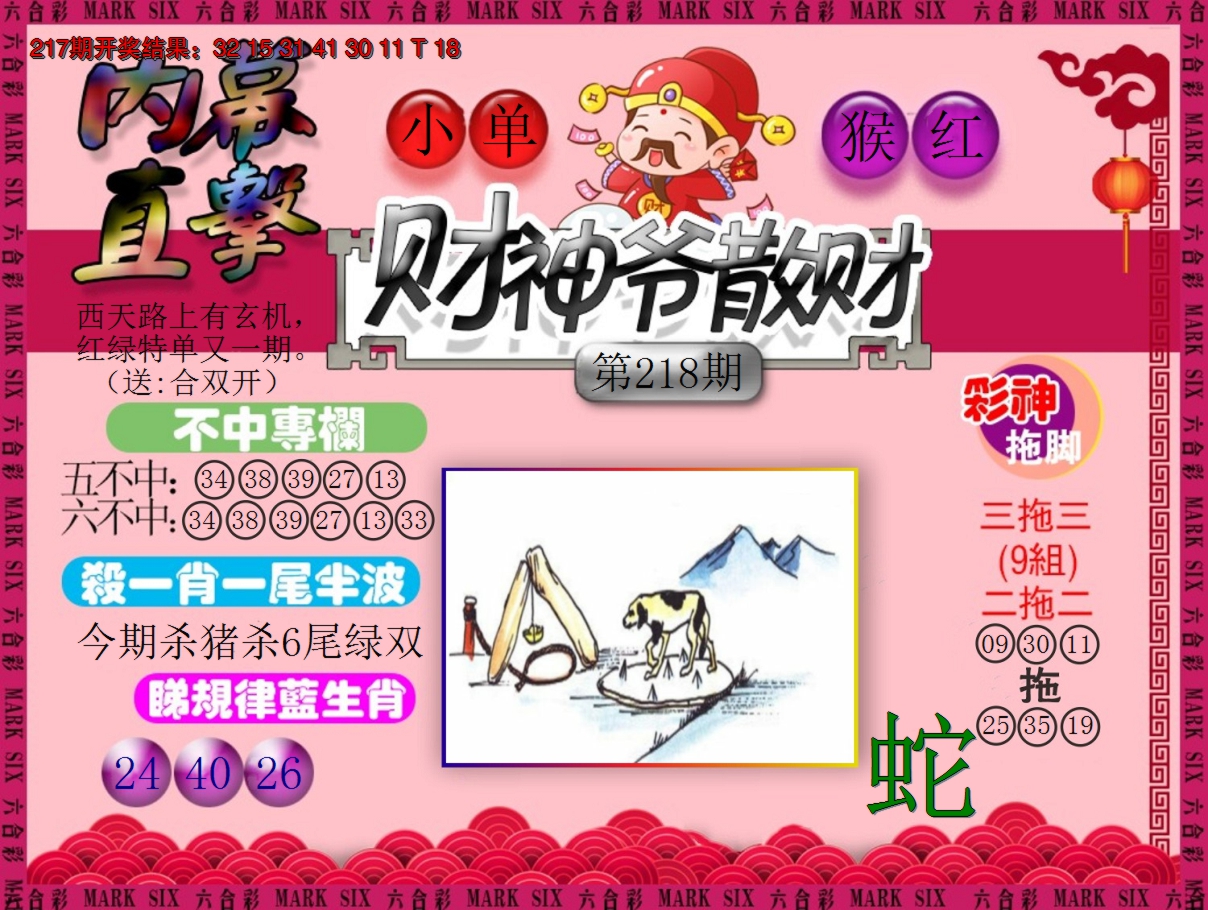 2024218期财神爷散财