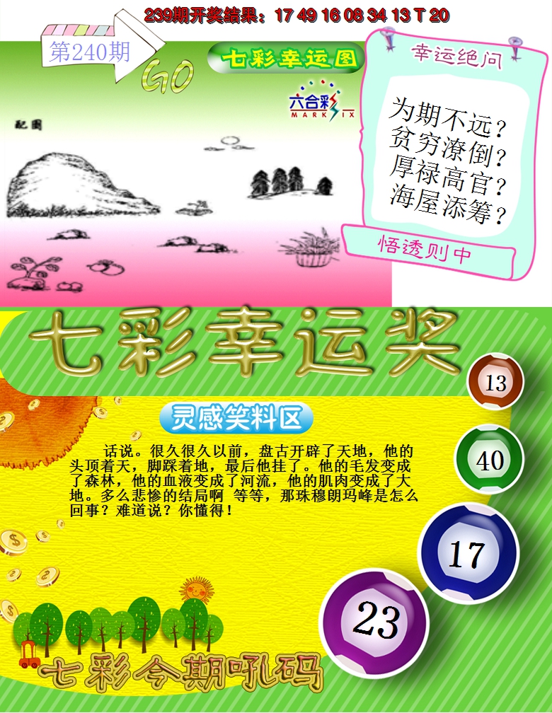 2024240期七彩幸运奖
