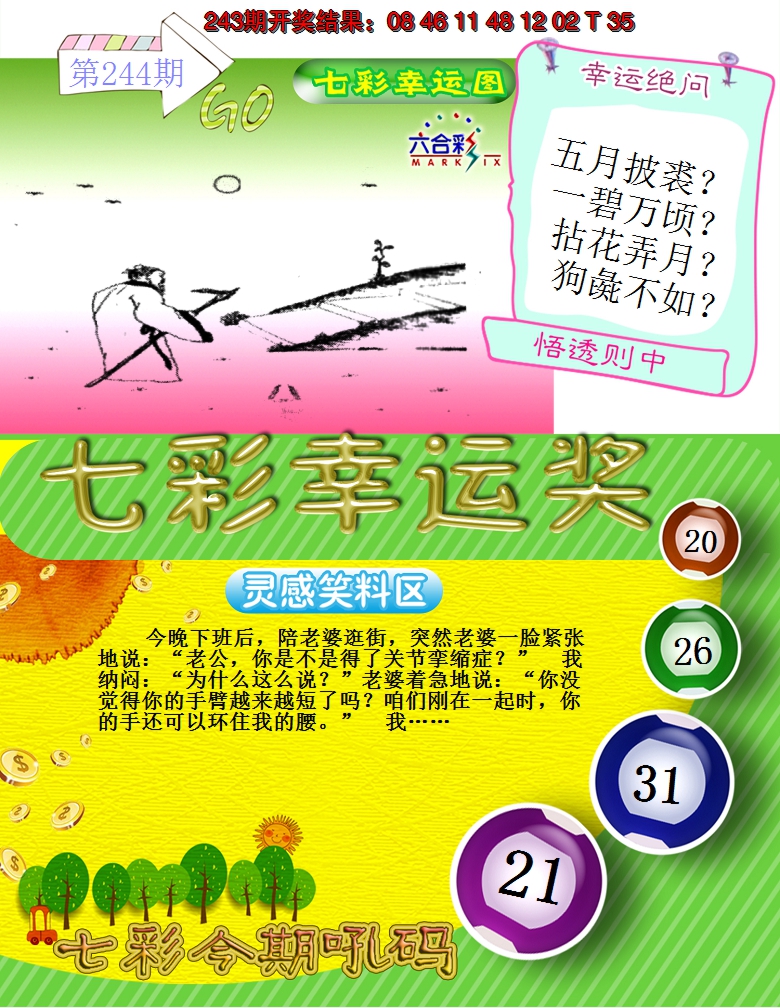2024244期七彩幸运奖