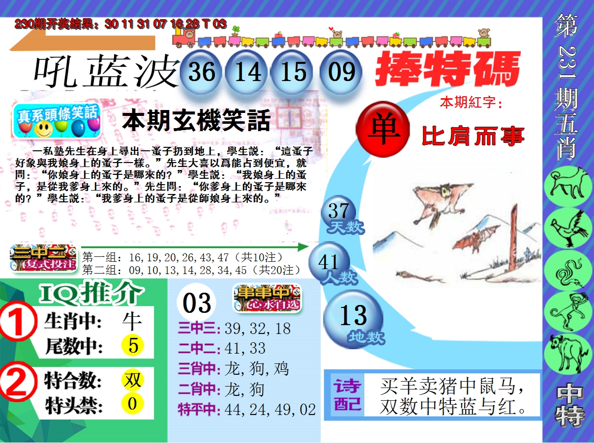 2024231期新特报