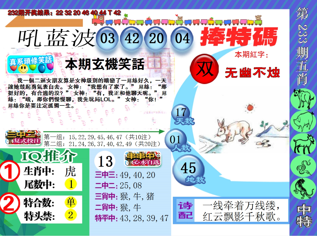 2024233期新特报
