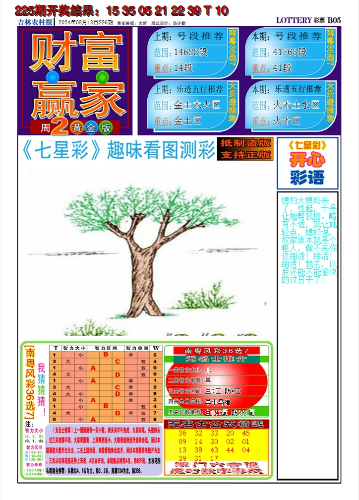 2024226期七星彩图A