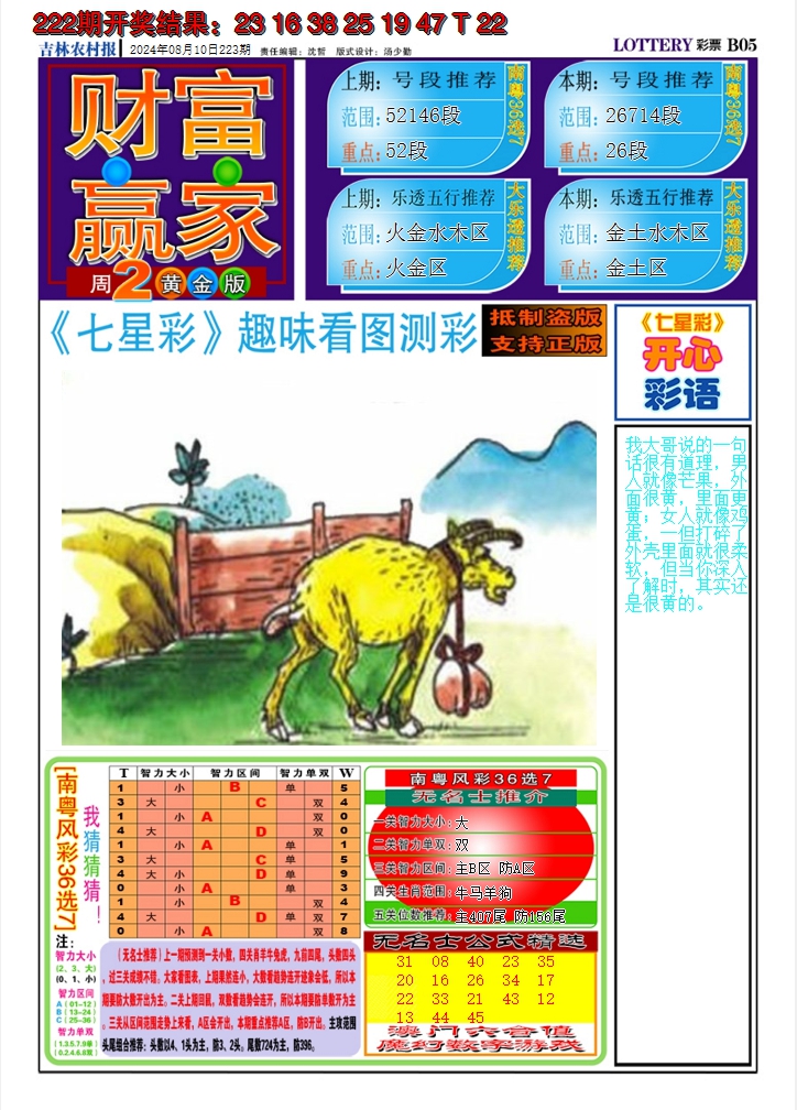 2024223期七星彩图A