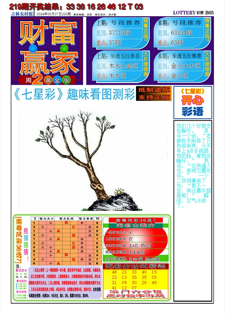 2024220期七星彩图A