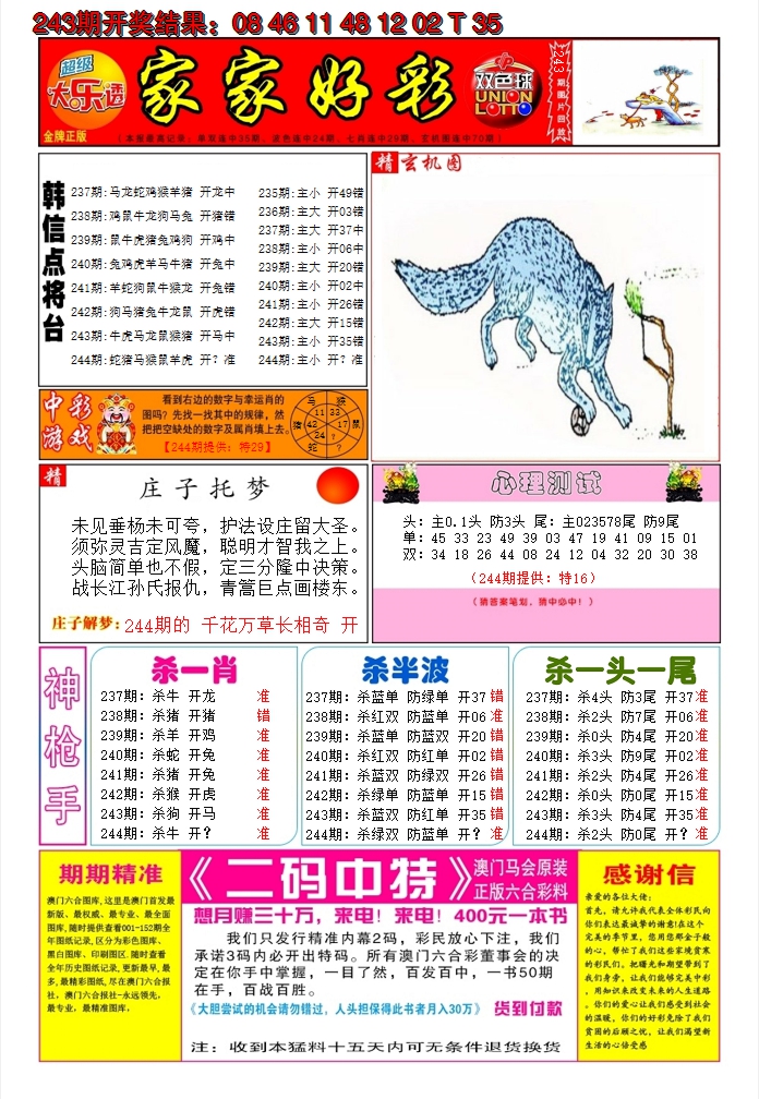 2024244期家家好彩A