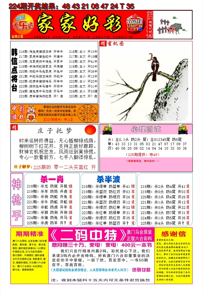 2024225期家家好彩A