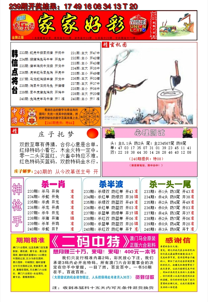 2024240期家家好彩A