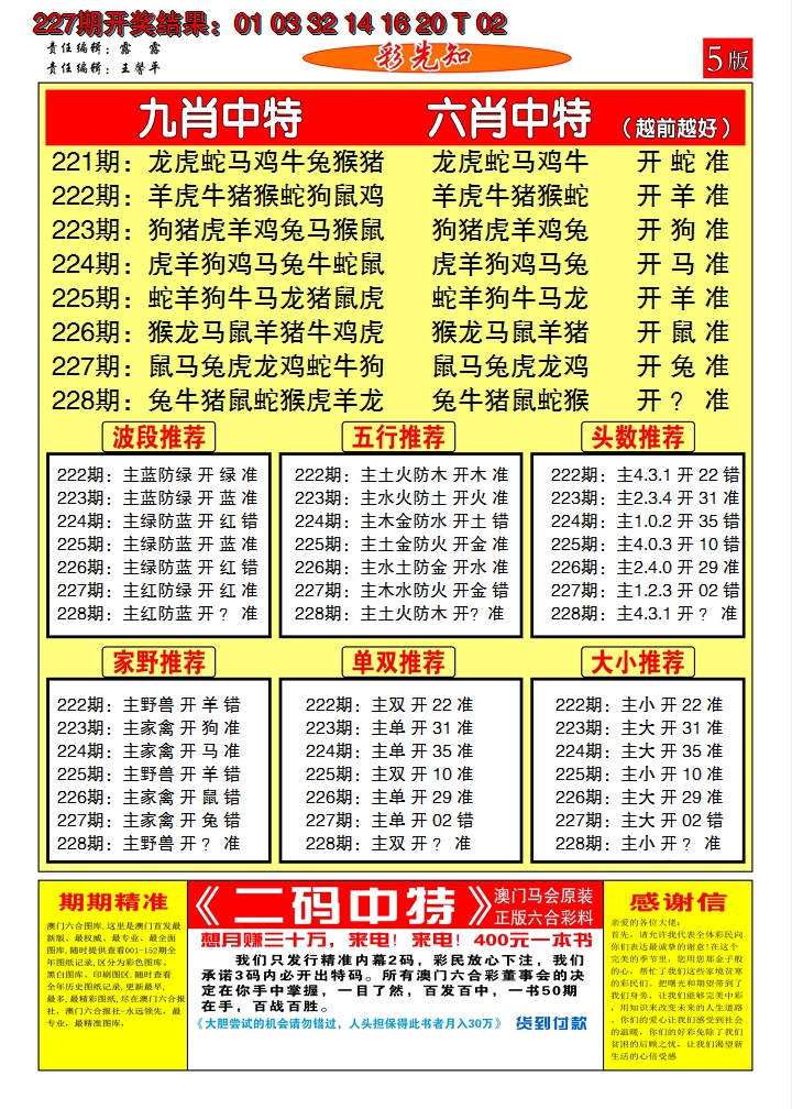 2024228期澳门彩先知D