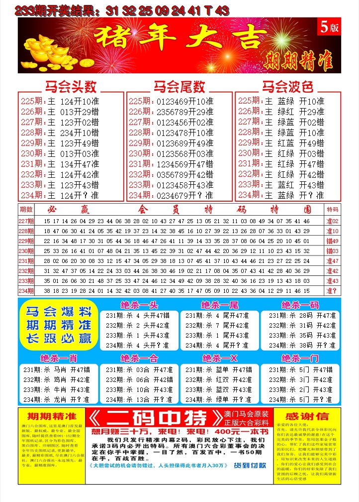 2024234期澳门开门红D