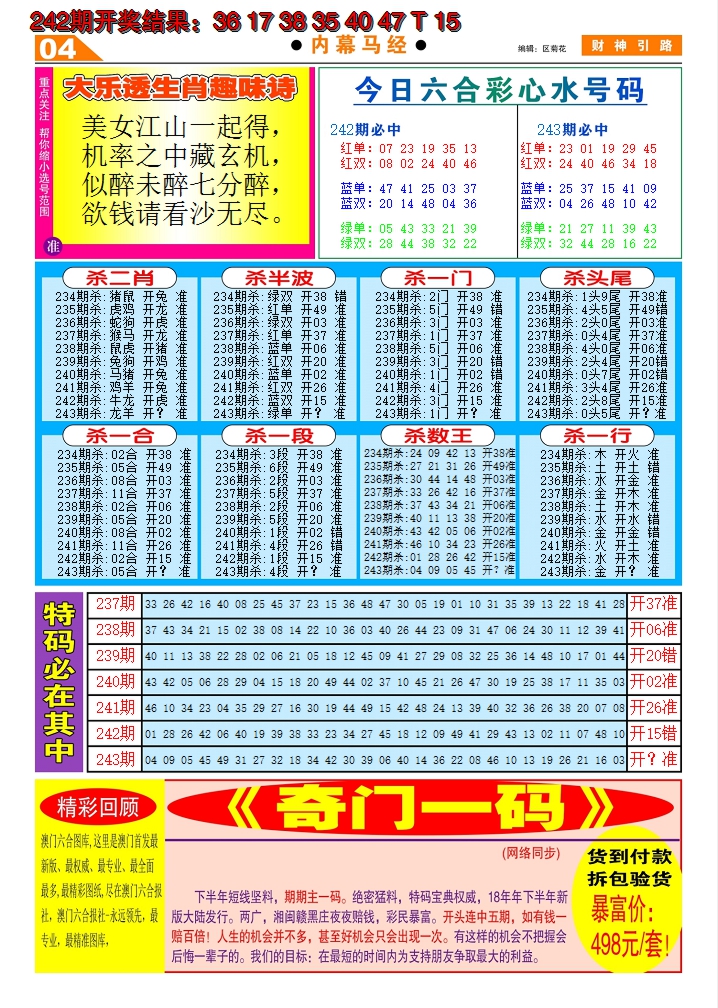 2024243期财神引路C