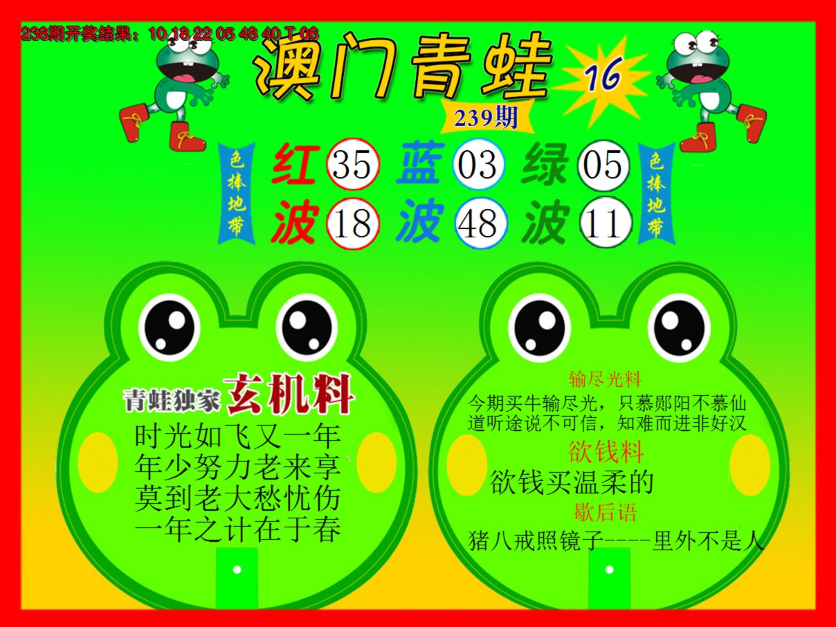 2024239期青蛙系列16