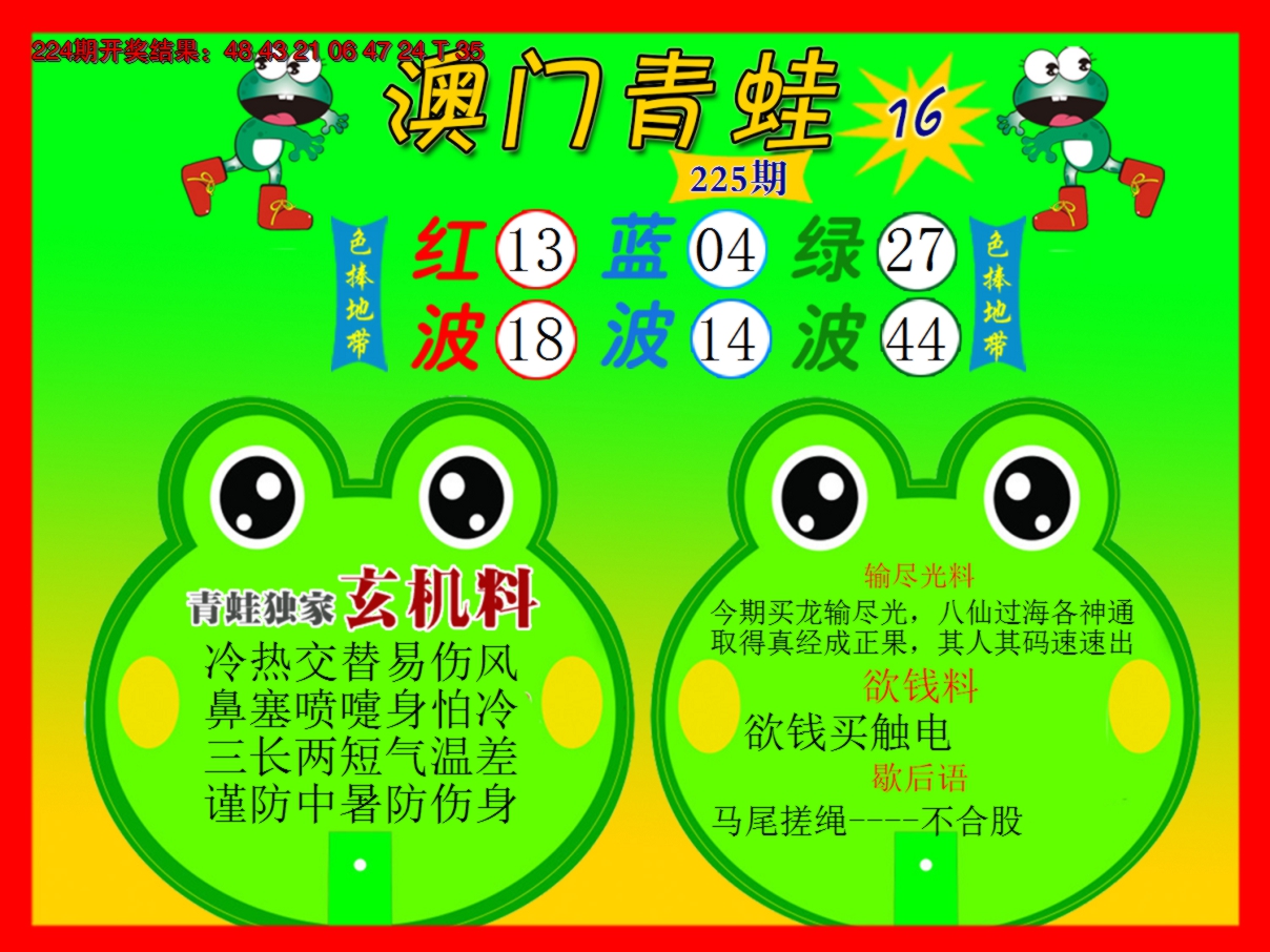 2024225期青蛙系列16