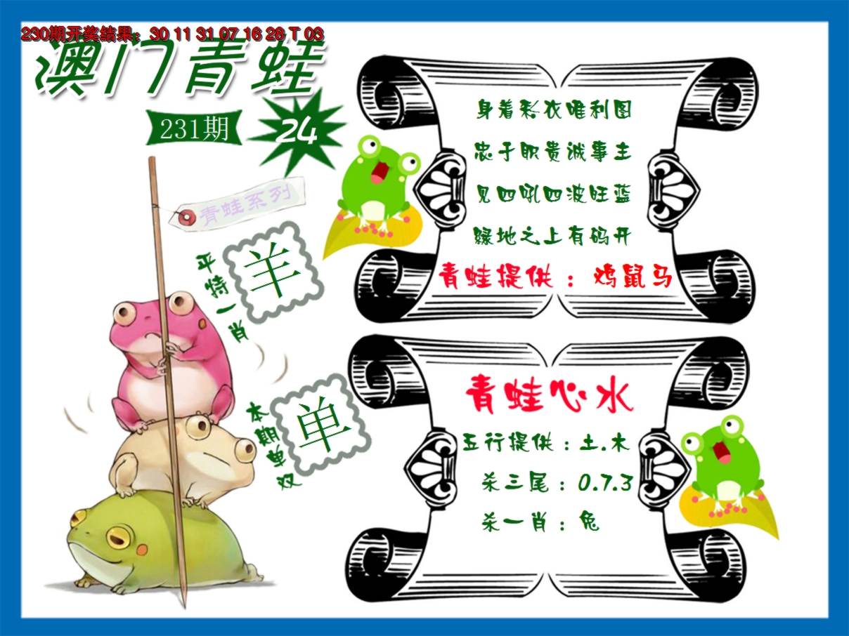 2024231期青蛙系列24