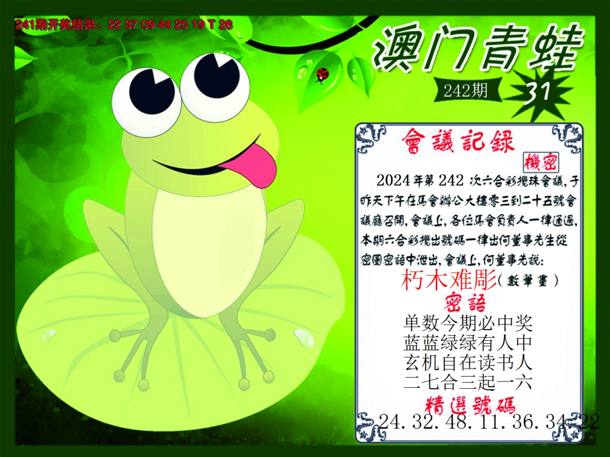 2024242期青蛙系列31