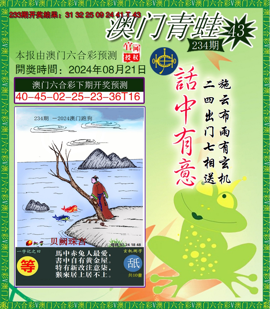 2024234期青蛙系列43