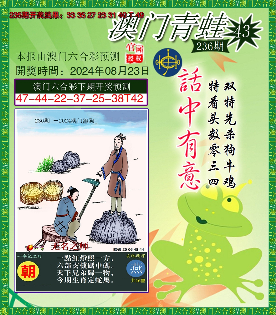 2024236期青蛙系列43