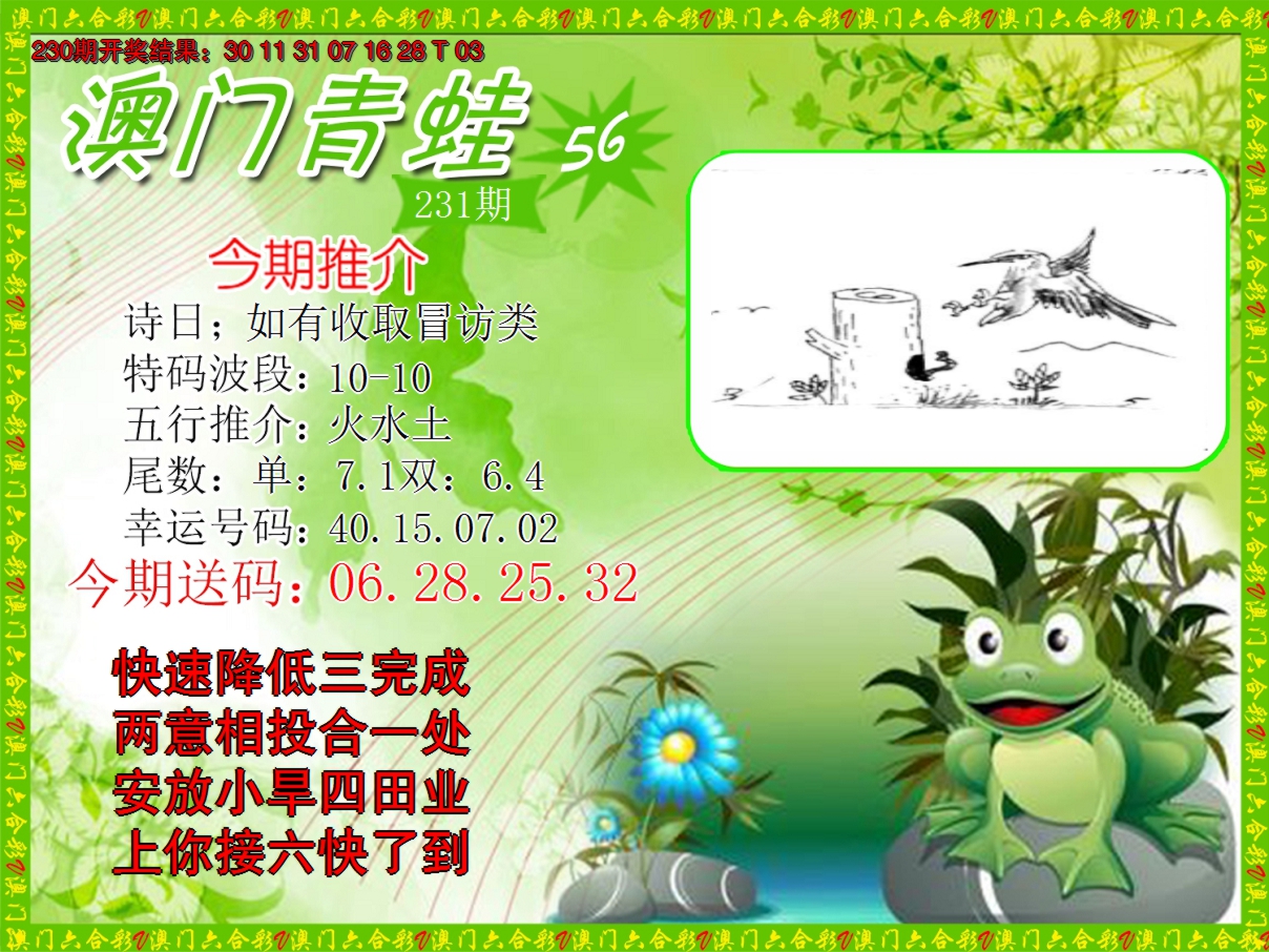 2024231期青蛙系列56