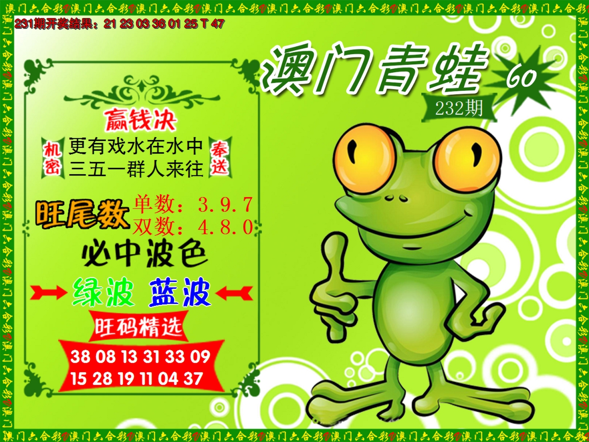 2024232期青蛙系列60