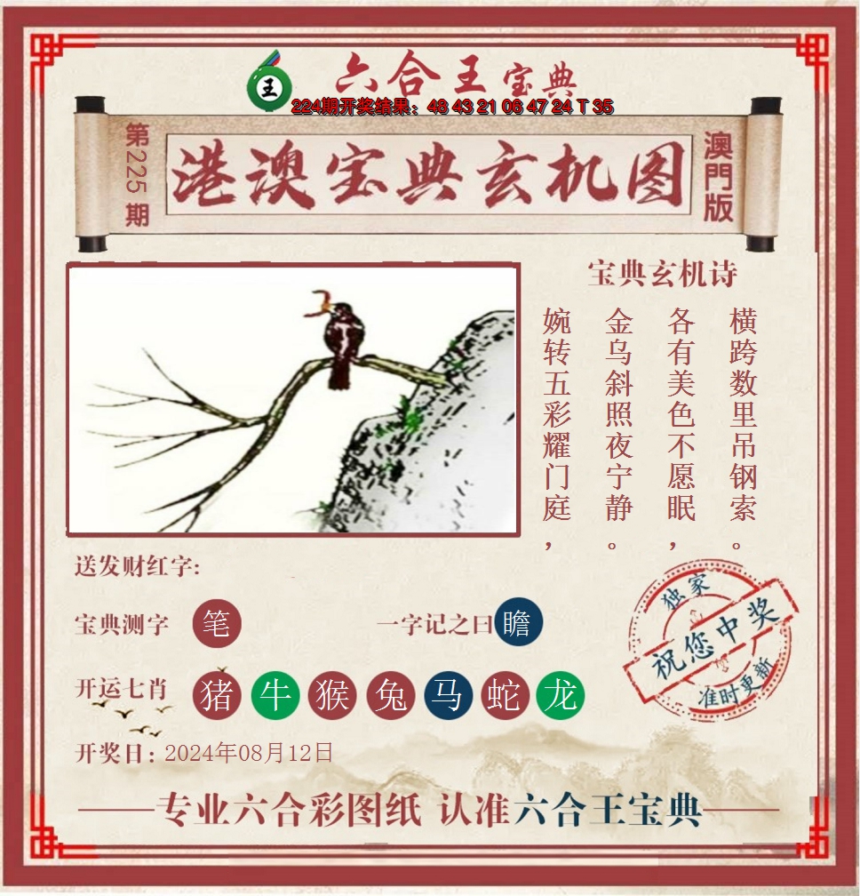 2024225期六合王港澳宝典玄机图