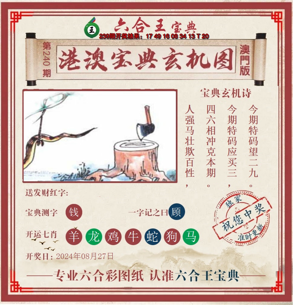 2024240期六合王港澳宝典玄机图